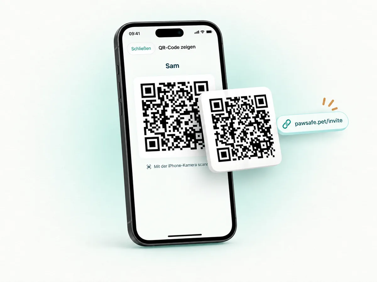 QR-Code zur Einladung eines Helfers in PawSafe.